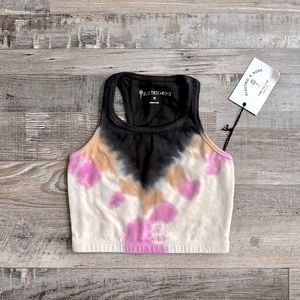Electric & Rose Bella Tie Dye Crop Tank Sports Bra Womens XS